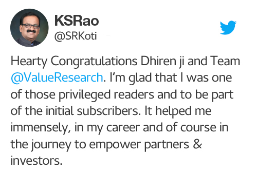 KSRao twitter post about value research