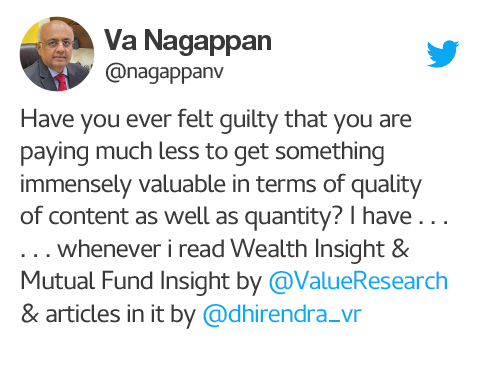 Va Nagappan twitter post about value research