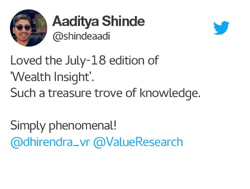 Aaditya Shinde twiiter post about value research