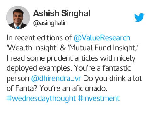 twitter @asinghalin post about value research