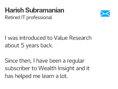 harish testimonial about Value research