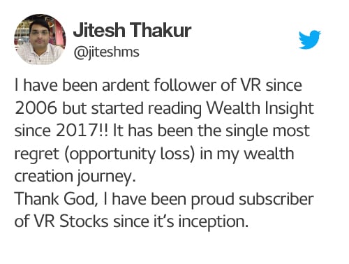 jitesh tweet about value research