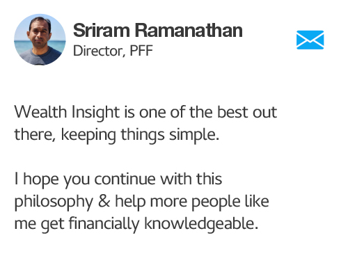 Shriram mail testimonial about Value research