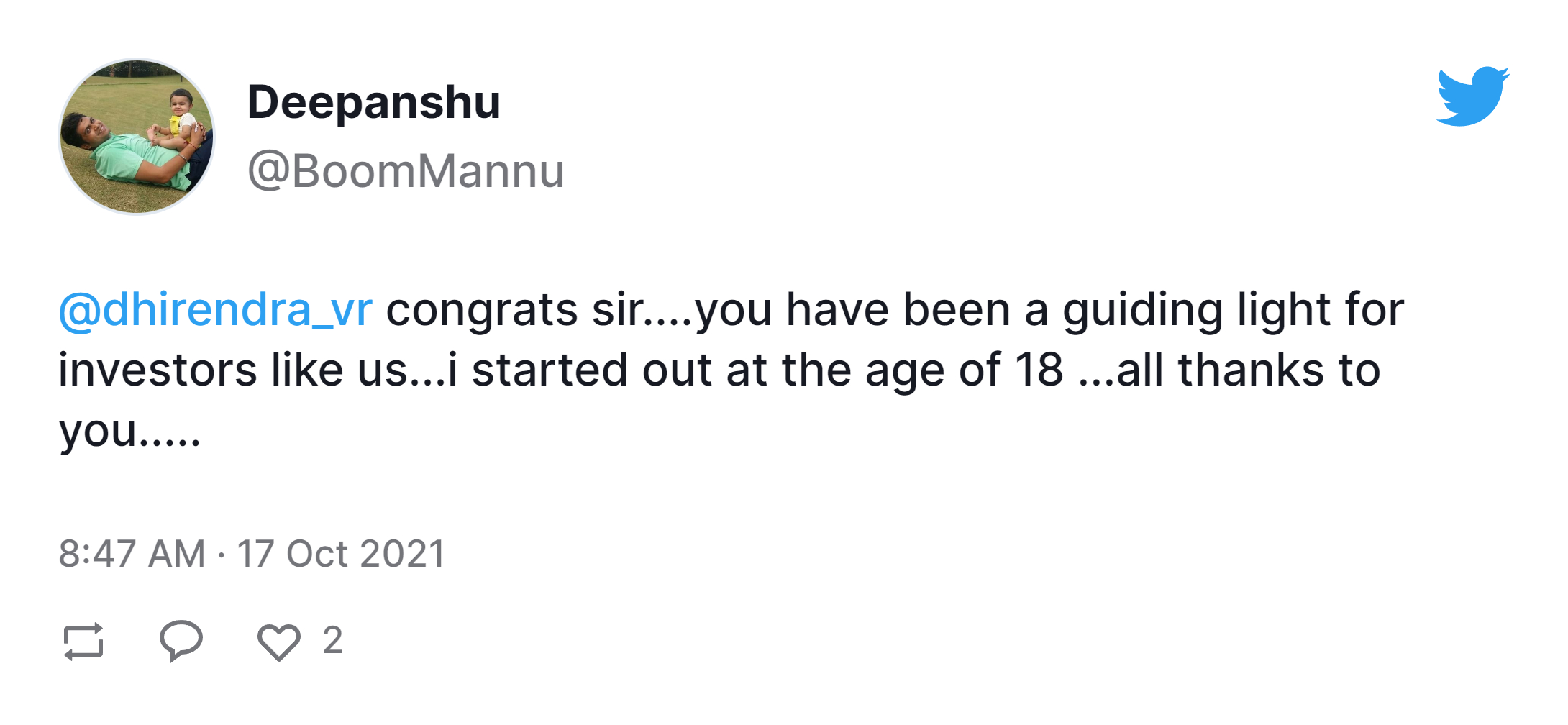 Deepanshu post about value research
