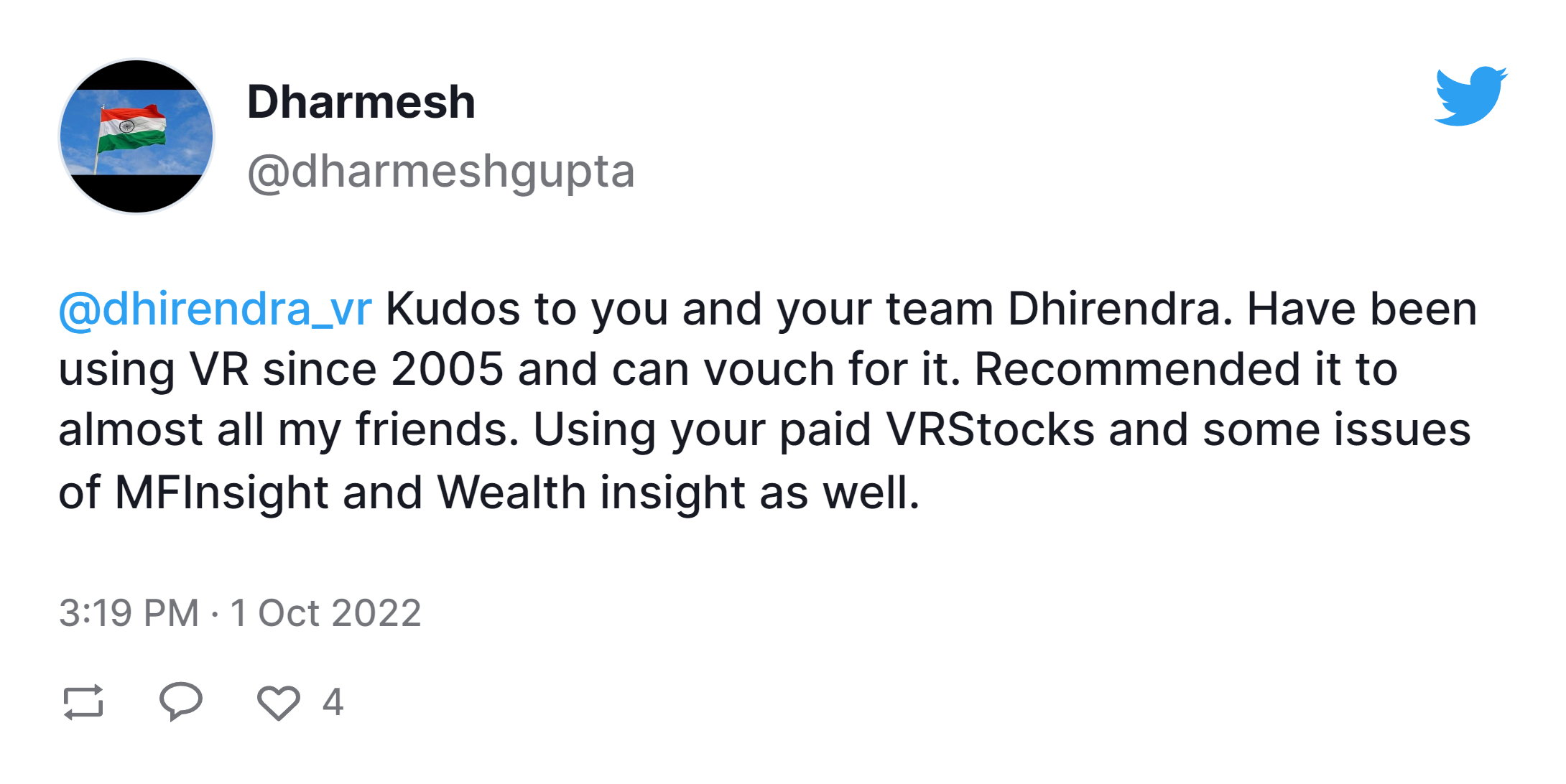Dharmesh post about value research